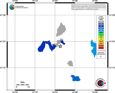 Mappa EMS - territori comuni