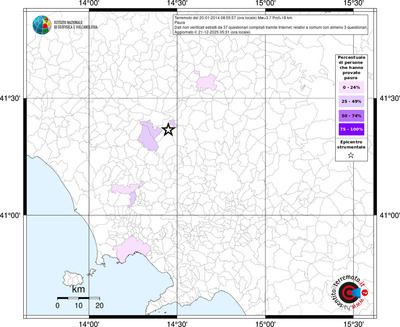 Mappa territorio comunale con almeno 3 questionari