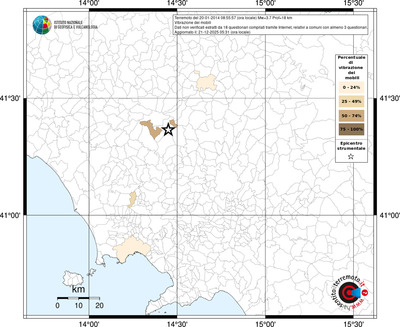 Mappa territorio comunale con almeno 3 questionari