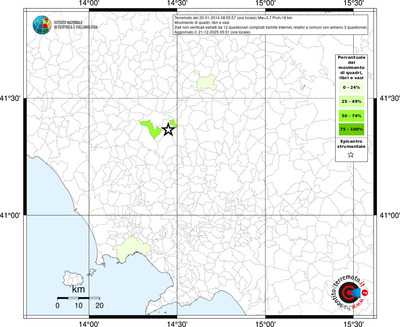 Mappa territorio comunale con almeno 3 questionari