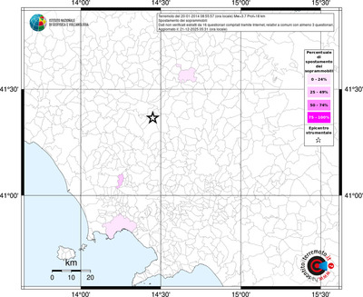 Mappa territorio comunale con almeno 3 questionari