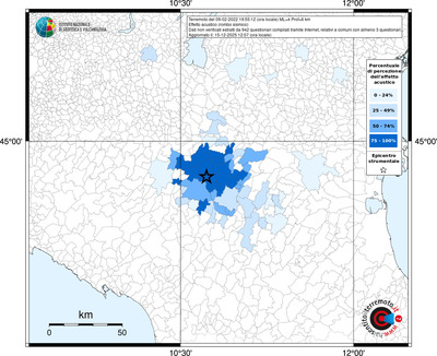Mappa territorio comunale con almeno 3 questionari