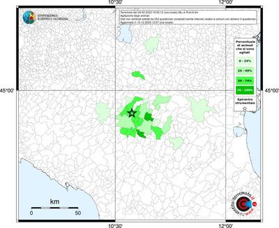 Mappa territorio comunale con almeno 3 questionari