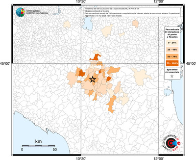 Mappa territorio comunale con almeno 3 questionari