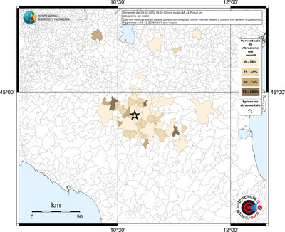 Mappa territorio comunale con almeno 3 questionari