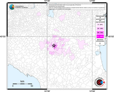 Mappa territorio comunale con almeno 3 questionari