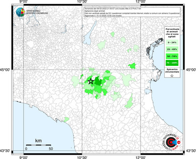 Mappa territorio comunale con almeno 3 questionari