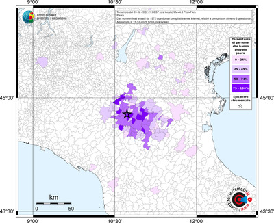 Mappa territorio comunale con almeno 3 questionari
