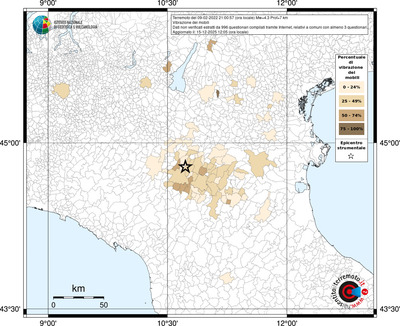 Mappa territorio comunale con almeno 3 questionari