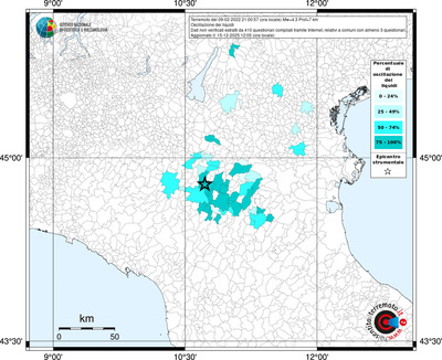 Mappa territorio comunale con almeno 3 questionari