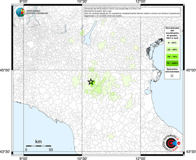 Mappa territorio comunale con almeno 3 questionari