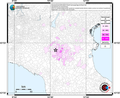 Mappa territorio comunale con almeno 3 questionari