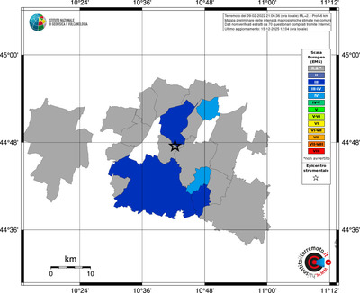 Mappa EMS - territori comuni