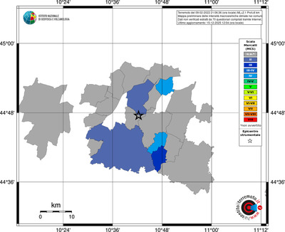 Mappa MCS - territori comuni