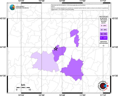 Mappa territorio comunale con almeno 3 questionari