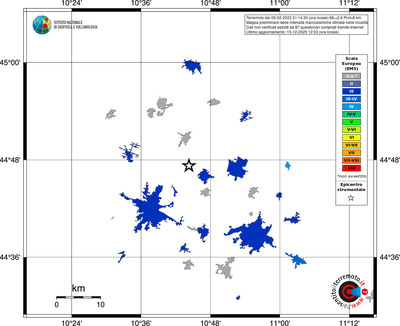 Mappa EMS - territori località