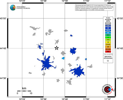 Mappa EMS - territori località