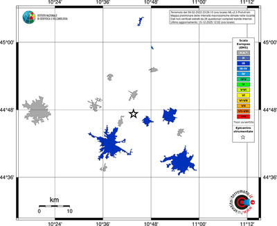 Mappa EMS - territori località