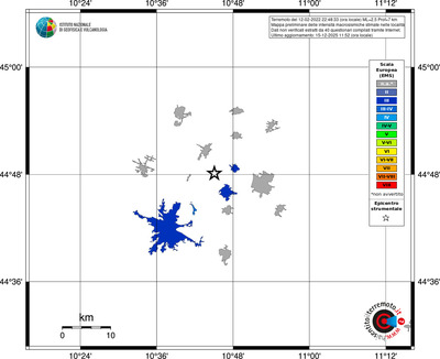 Mappa EMS - territori località