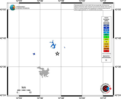 Mappa EMS - territori località