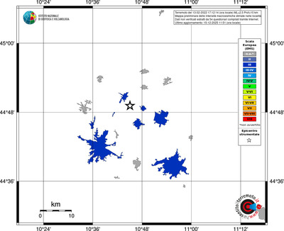 Mappa EMS - territori località