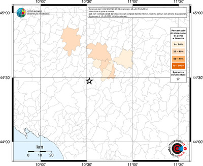 Mappa territorio comunale con almeno 3 questionari