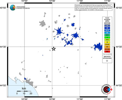 Mappa EMS - territori località