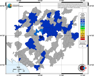 Mappa EMS - territori comuni