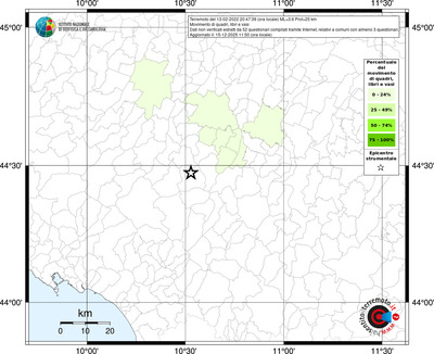 Mappa territorio comunale con almeno 3 questionari