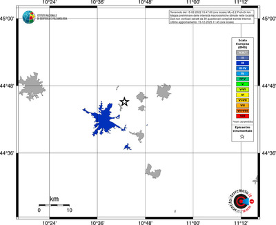 Mappa EMS - territori località