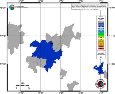 Mappa EMS - territori comuni
