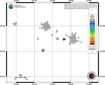Mappa EMS - territori località