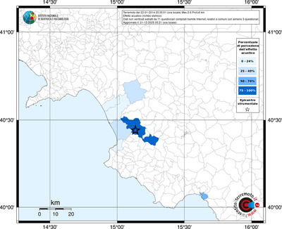 Mappa territorio comunale con almeno 3 questionari