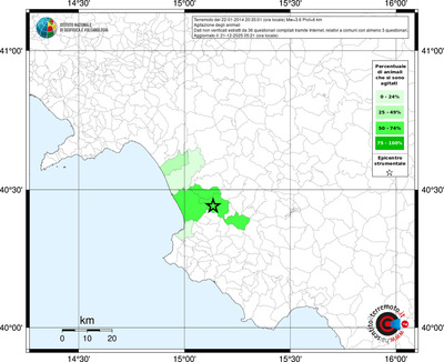 Mappa territorio comunale con almeno 3 questionari