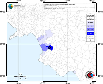 Mappa territorio comunale con almeno 3 questionari