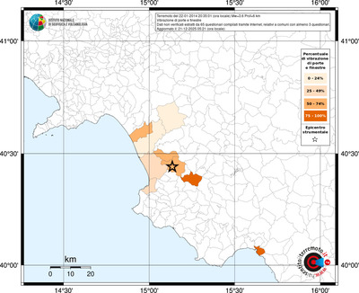 Mappa territorio comunale con almeno 3 questionari