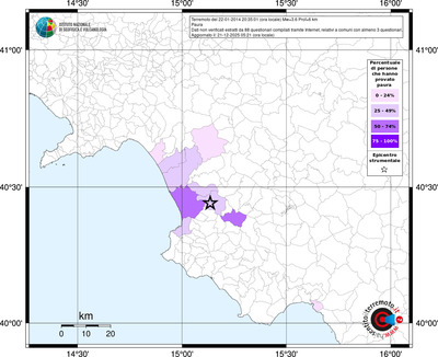 Mappa territorio comunale con almeno 3 questionari