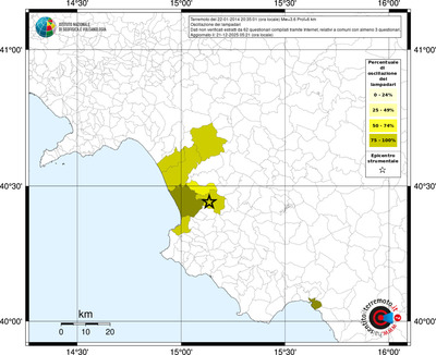 Mappa territorio comunale con almeno 3 questionari