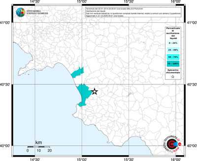 Mappa territorio comunale con almeno 3 questionari