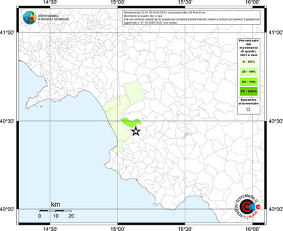 Mappa territorio comunale con almeno 3 questionari
