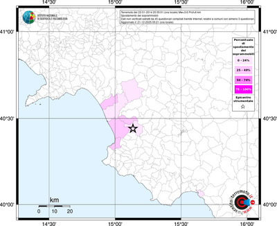 Mappa territorio comunale con almeno 3 questionari