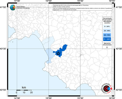 Mappa territorio comunale con almeno 3 questionari