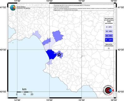 Mappa territorio comunale con almeno 3 questionari