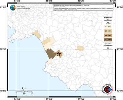 Mappa territorio comunale con almeno 3 questionari