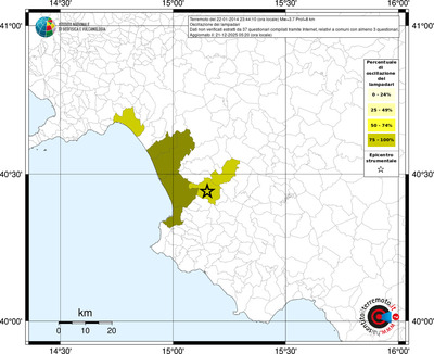 Mappa territorio comunale con almeno 3 questionari