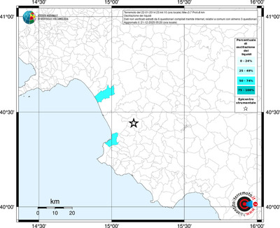 Mappa territorio comunale con almeno 3 questionari