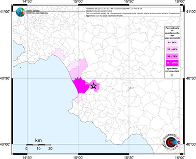Mappa territorio comunale con almeno 3 questionari