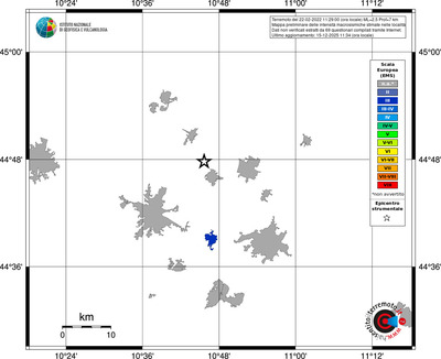 Mappa EMS - territori località