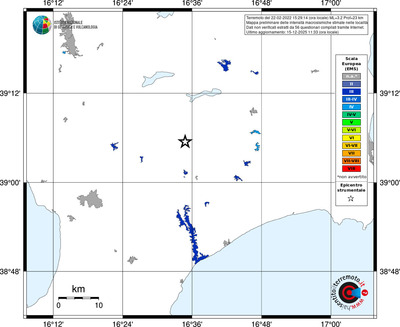 Mappa EMS - territori località
