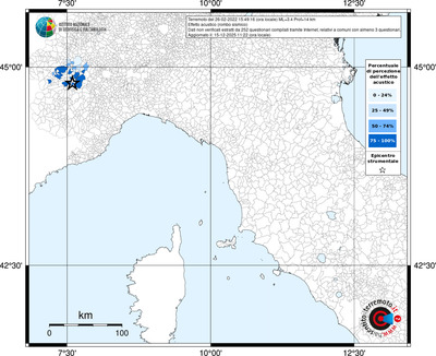 Mappa territorio comunale con almeno 3 questionari